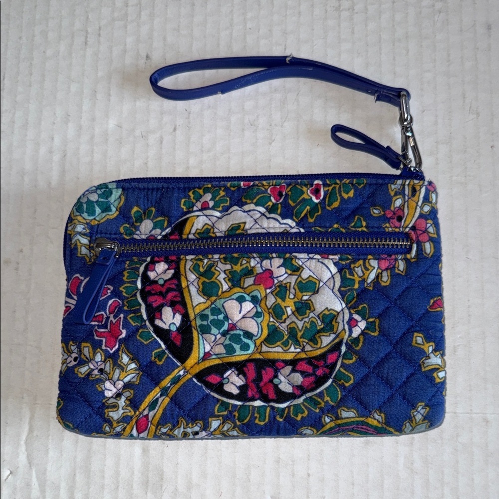 Vera Bradley Blue Floral Wristlet
